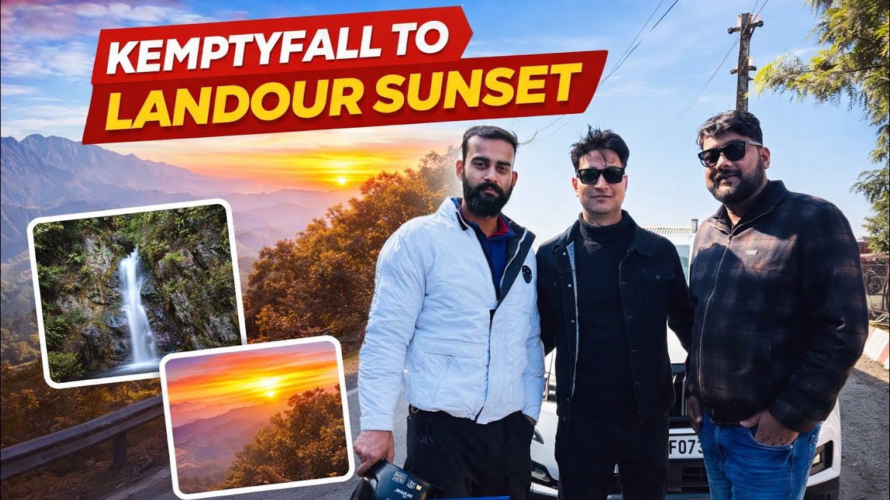 Mussoorie Mall Road → Kempty Falls → Landour Sunset with scooty | Ultimate Travel Vlog 🌄✨