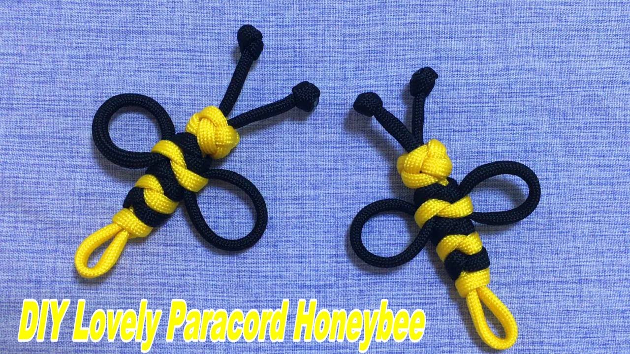 DIY Lovely Macrame Honeybee, Very Cute Paracord Honeybee pendants