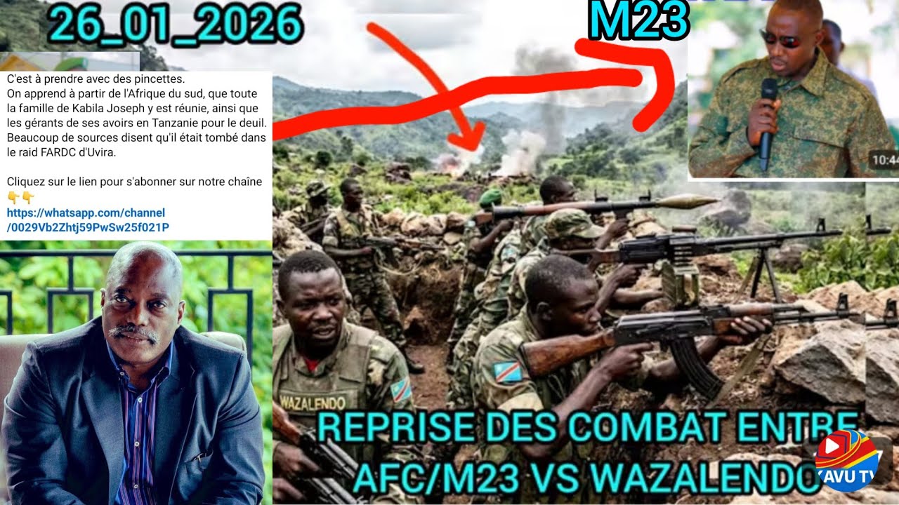 26/01/2026  LEO UVIRA/SANGE /BUKAVU /WALIKALE /SHABUNDA M23 WAME INGIA WAZALENDO TAZAMA Video LE 🇨🇩😭