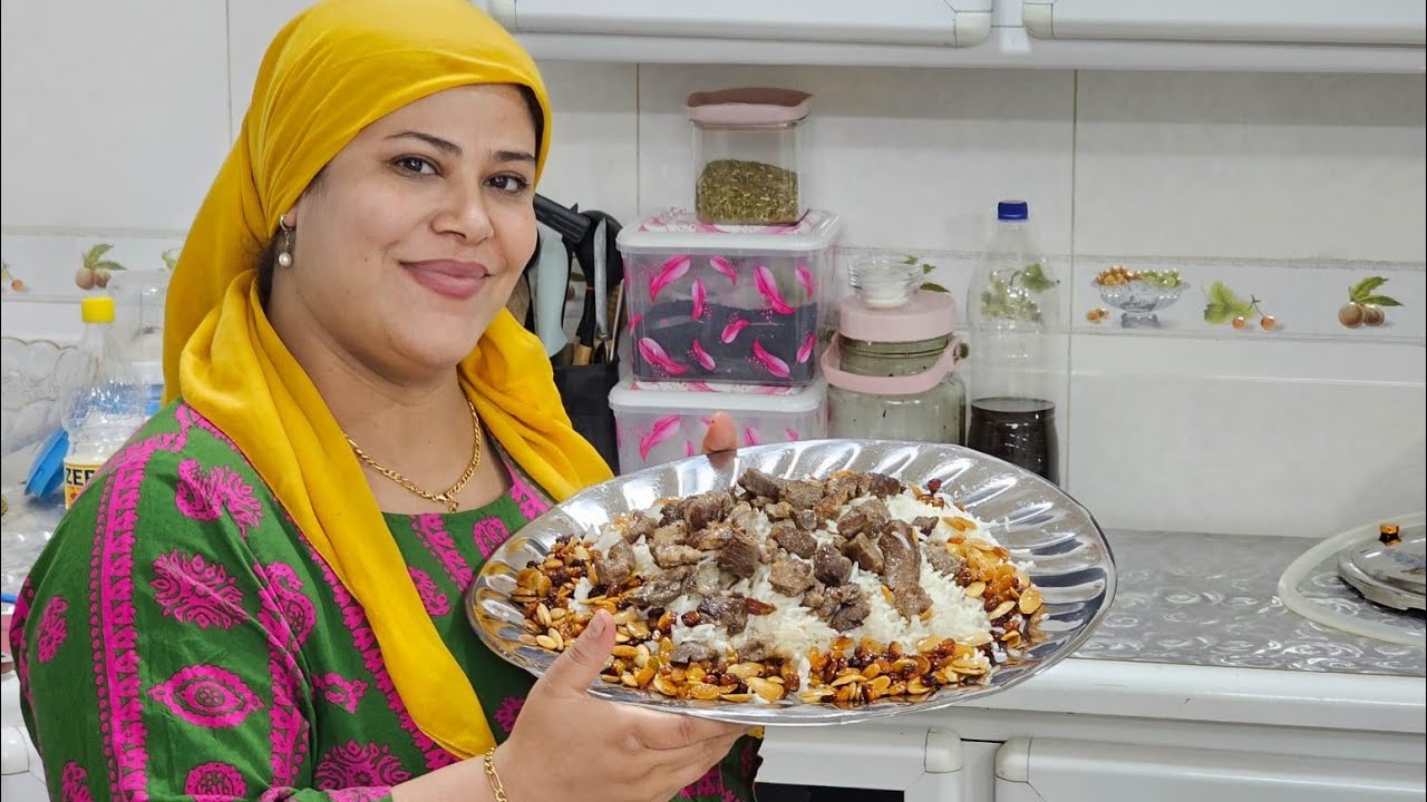 اجني ضيوف من بلدي وطبخة بامية ورز بأسهل وأطيب طعم مع روكان 