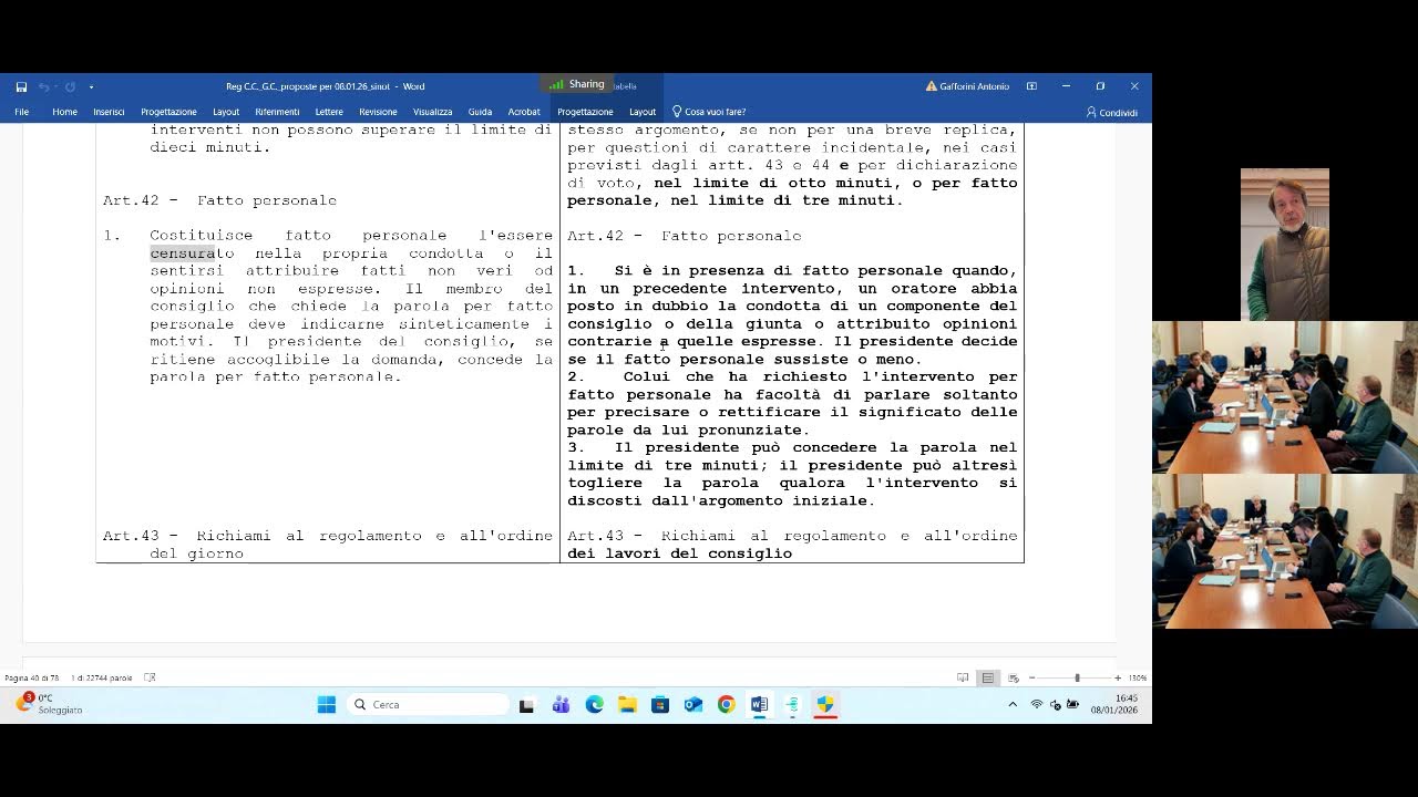 Commissione Statuto 08.01.2026 ore 15.00