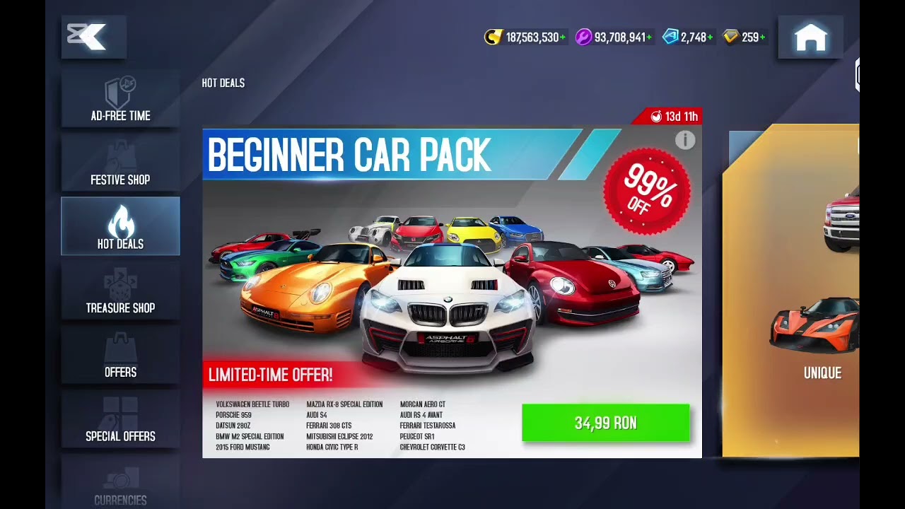 New Black Friday offers in Asphalt 8