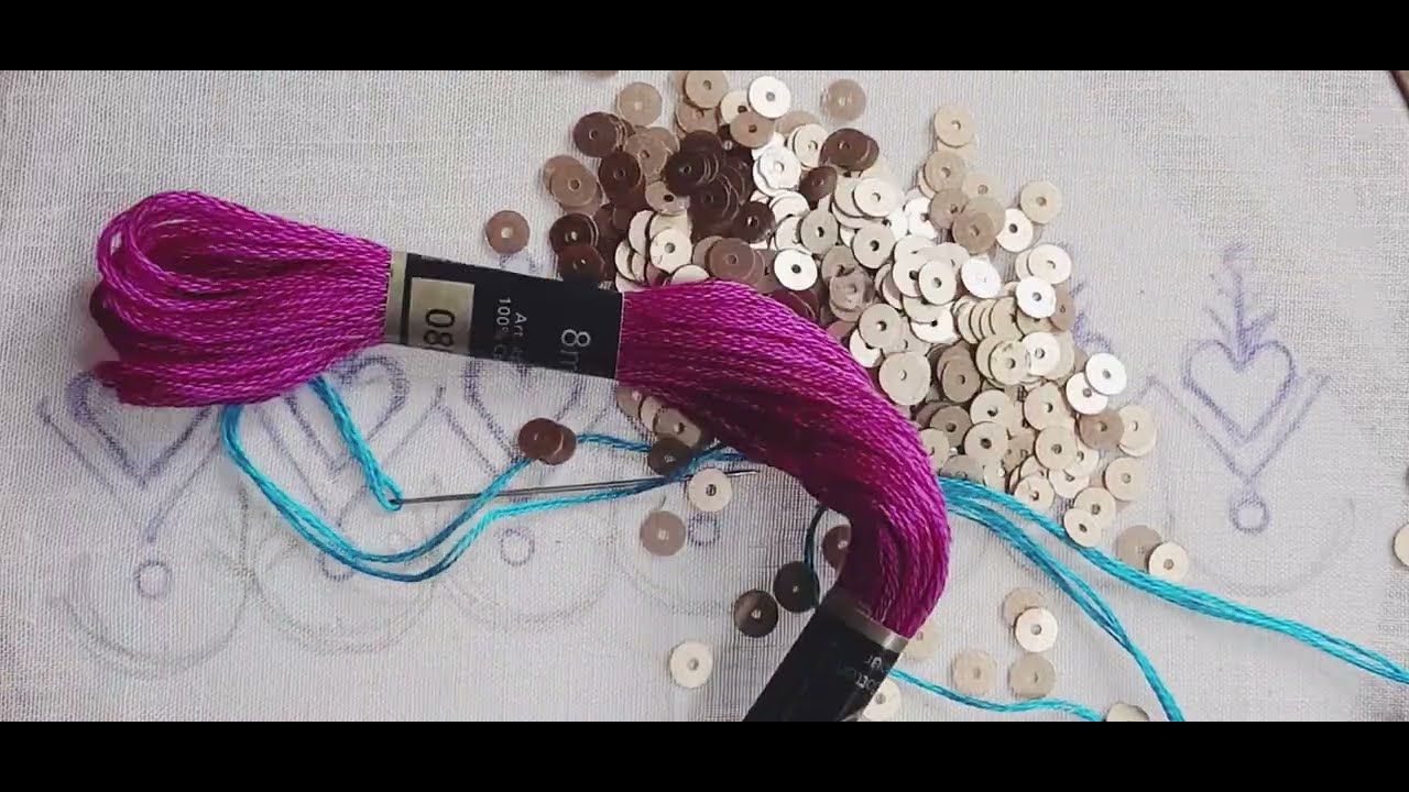 Hand embroidery borderline