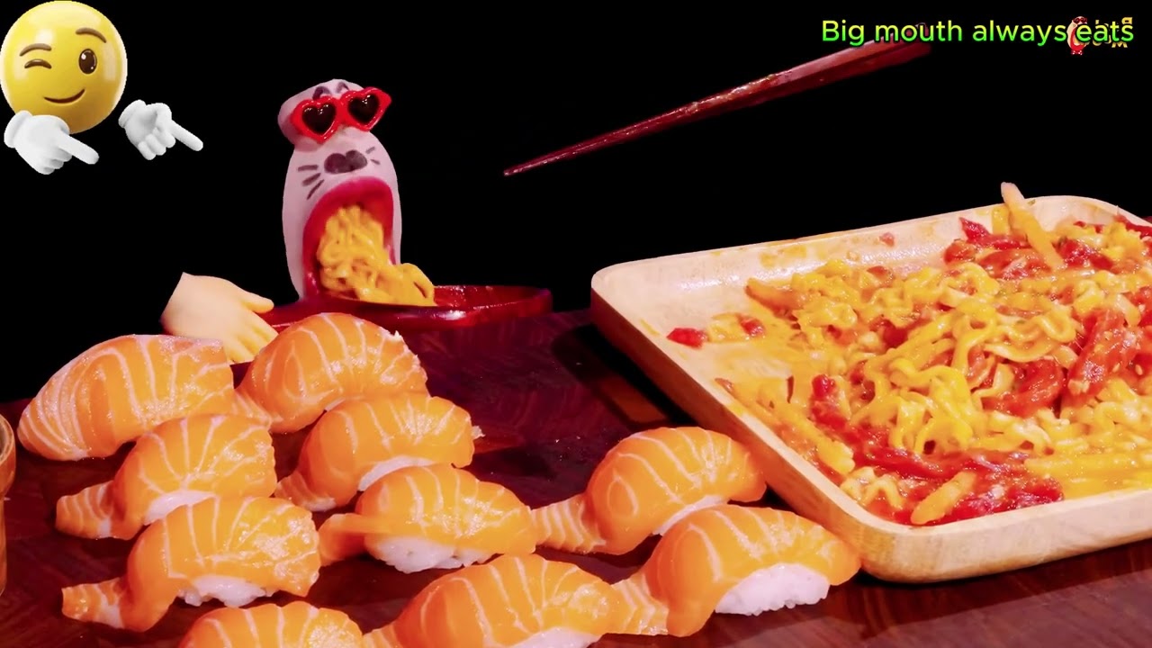 Carbohydrate-rich hot noodles + beef tartare and salmon sushi = happiness overload #EatWellContest