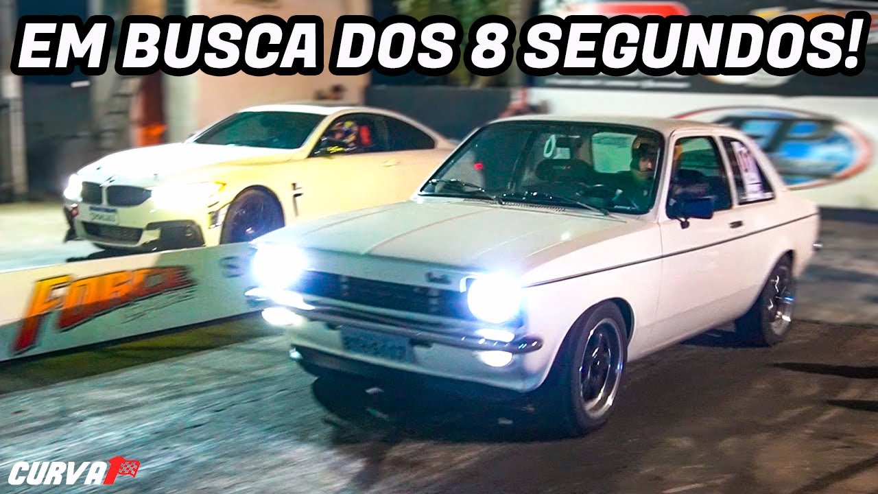 Chevette turbo estourando os 2 pneus na arrancada!!!