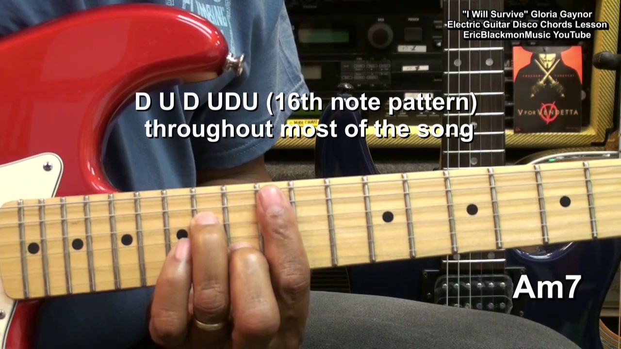 Gloria Gaynor I WILL SURVIVE Complete Electric Disco Guitar Chords Lesson @EricBlackmonGuitar