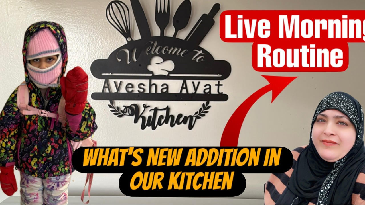 Whats new addition in our Kitchen | Kitchen Tour & Live Morning Routine | Single Mom Life in Canada