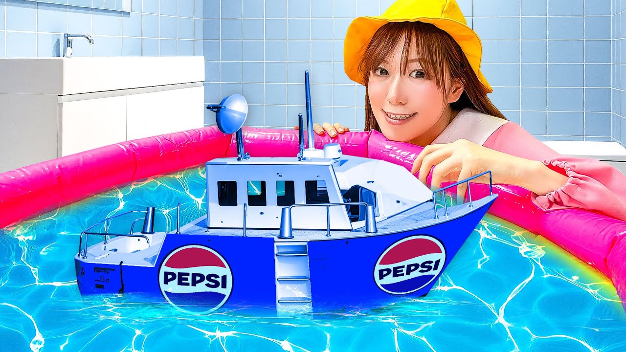 幼稚園児がボートに乗って大冒険！おもちゃの船で南国や無人島に出発だ♪みんなはどこの島に行きたい？【寸劇】