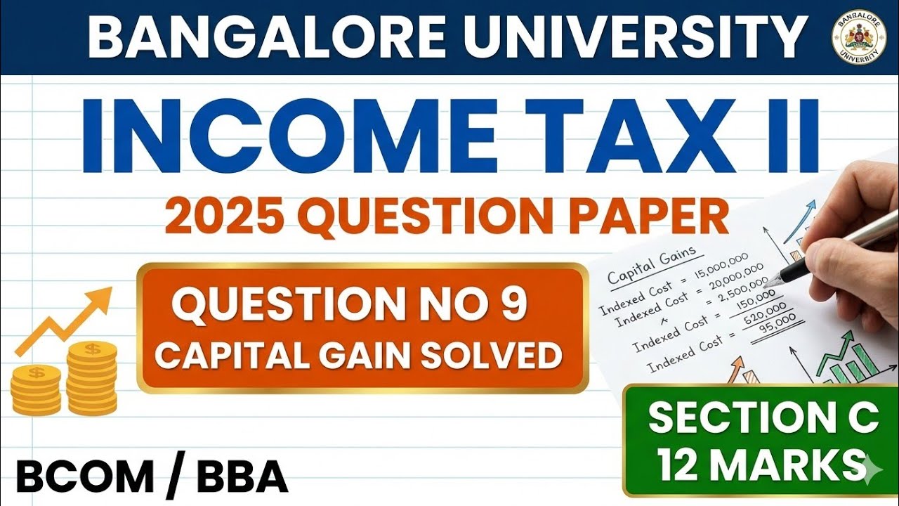 6th sem INCOME TAX II 2025 Question paper Solved|Bcom |BBA | Bangalore University