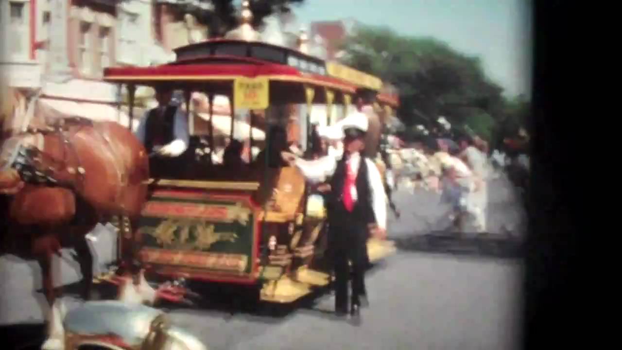 Vintage film of disneyland 1970 with several old rides now gone