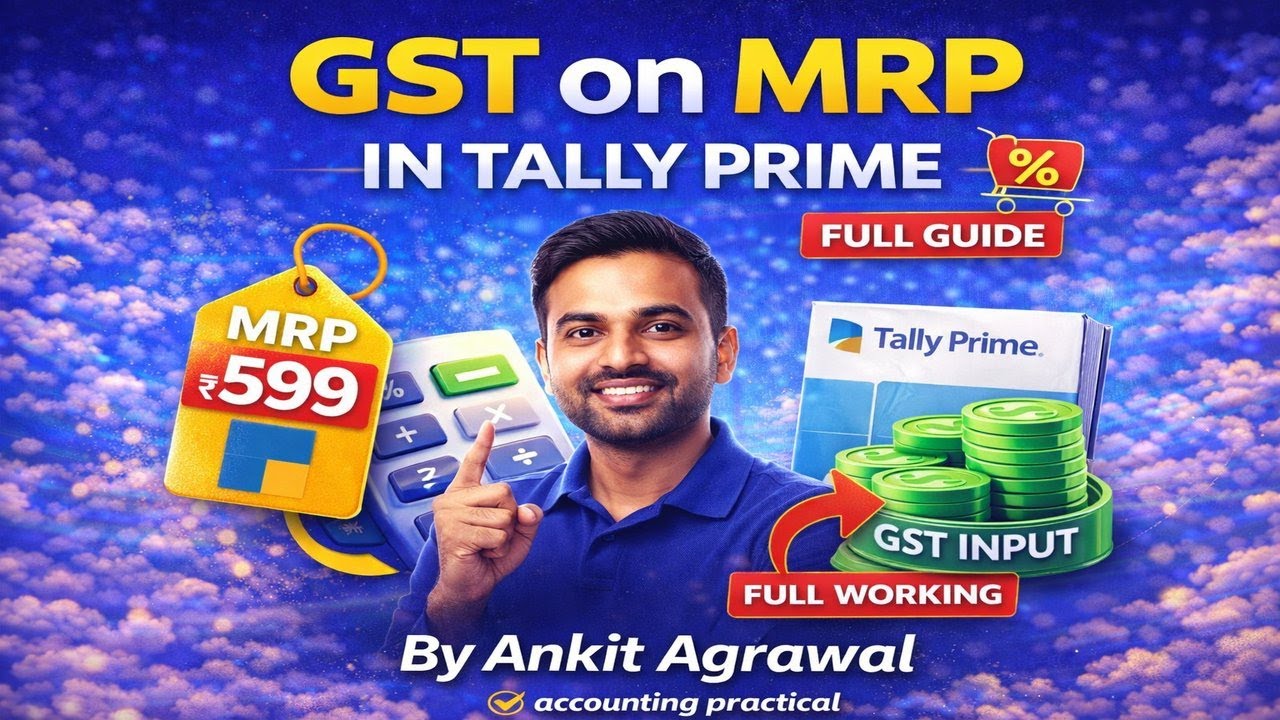 Tally Prime में MRP पर GST कैसे लगाएं | GST on MRP Step by Step (Hindi)