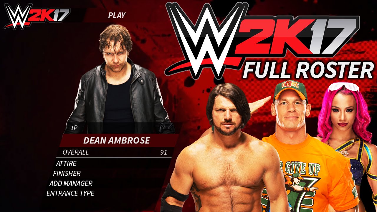 WWE 2K17 - FULL ROSTER 180 Superstars (WWE, Legends, NXT, Womans) [PS4 CONCEPT/IDEA]