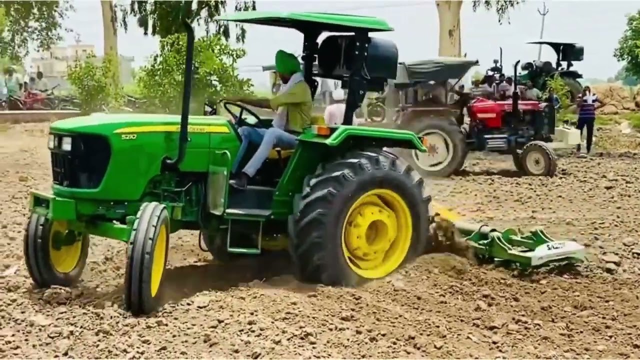 First time demo John Deere 5210 Vs Swaraj 855 Tractor Compitition cultivator