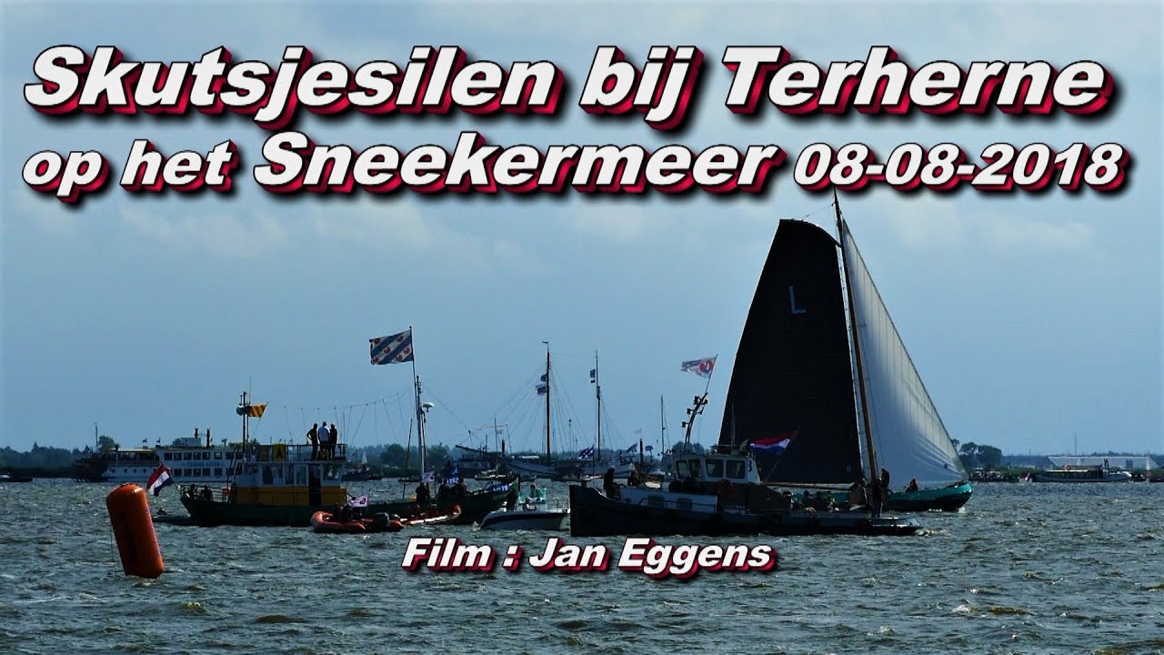 Skutsjesilen bij Terherne op het Sneekermeer 08 08 2018
