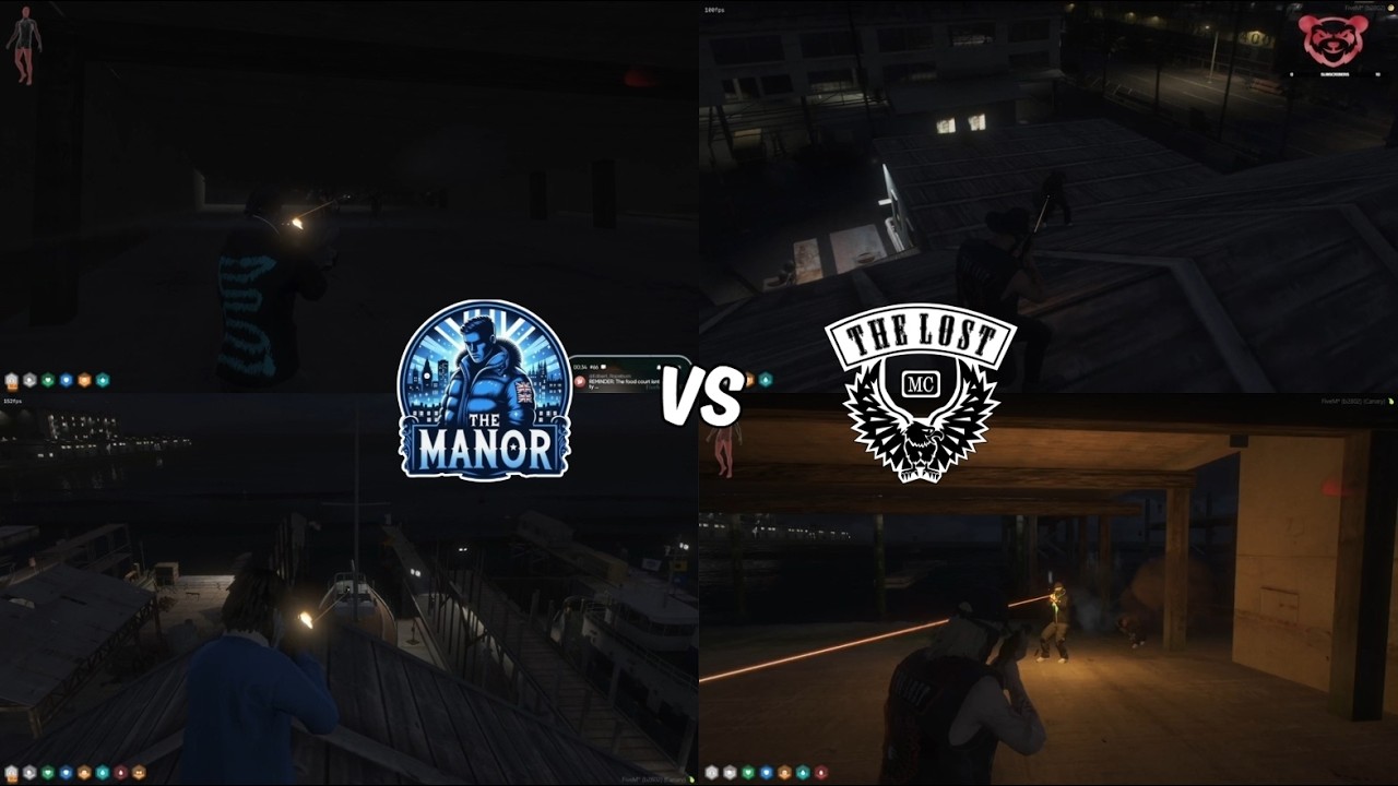 Manor против Lost MC на пристани за инкассаторскую машину | Вид от первого лица | GTA RP без пикс...