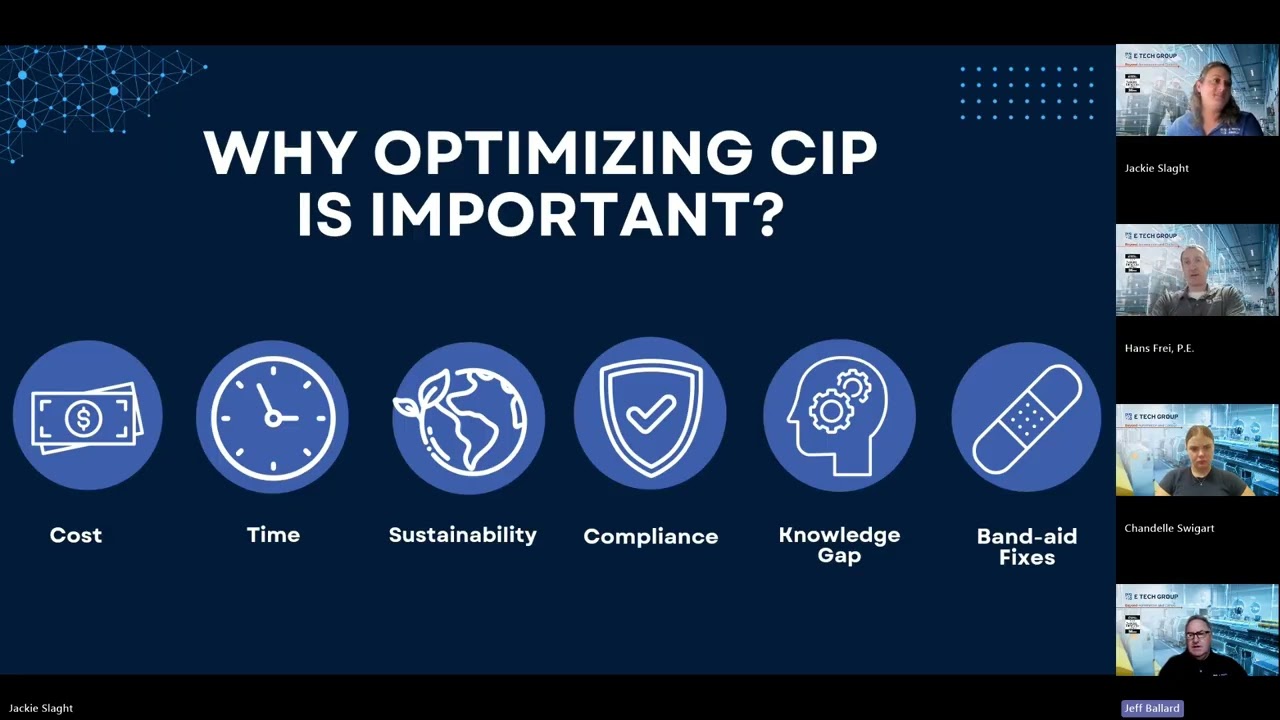 Webinar: Optimizing Clean-in-Place (CIP) Systems