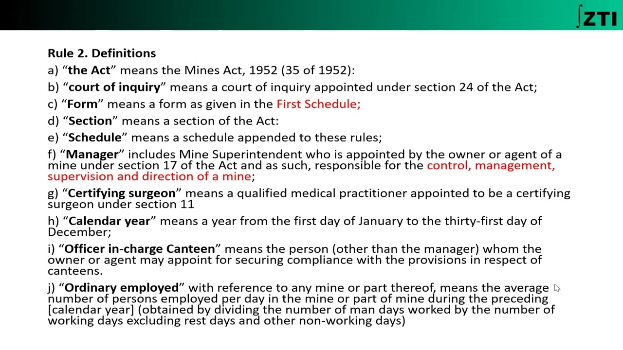 Mine Rules Intro and Chapter 1