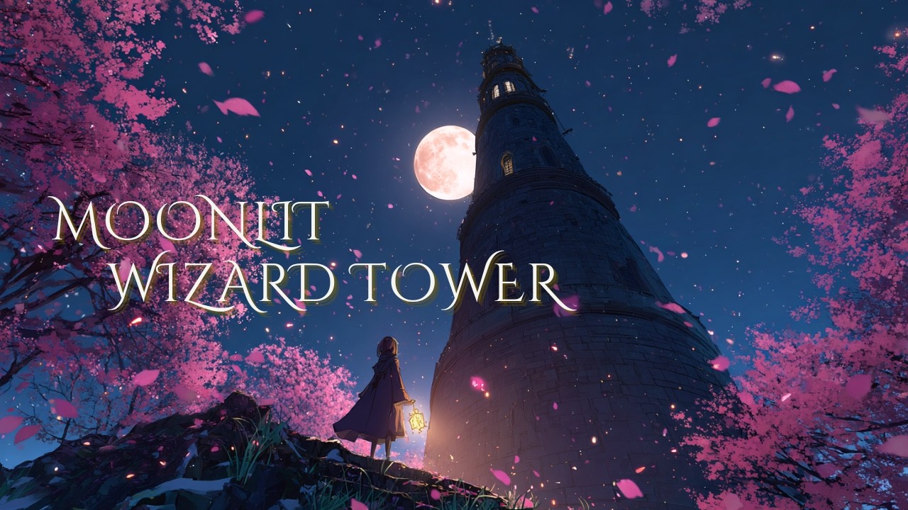 【Celtic Music】月明かりの魔法使いの塔 – Moonlit Wizard Tower in Spring | Relaxing Fantasy Celtic Ambient