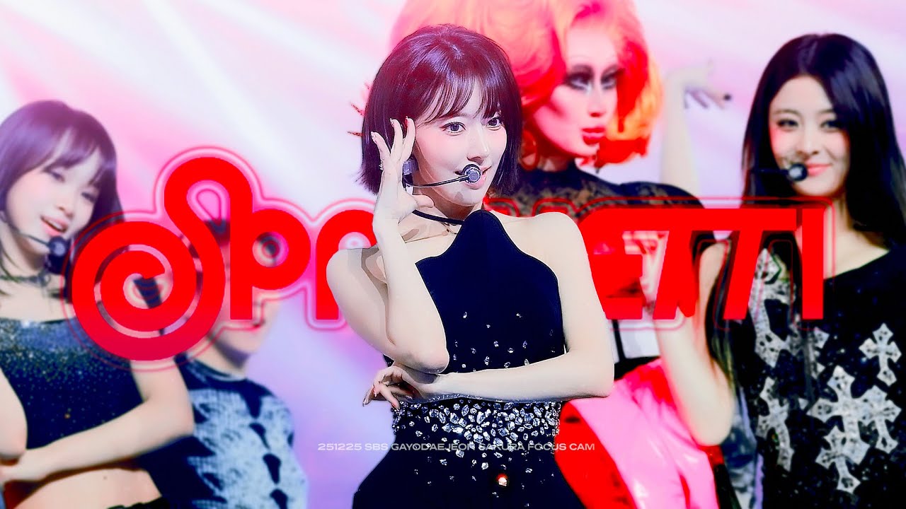 [4K] 251225 LE SSERAFIM SAKURA 르세라핌 사쿠라 - 'INTRO PERFORMANCE + SPAGHETTI' 직캠 | 2025 SBS 가요대전