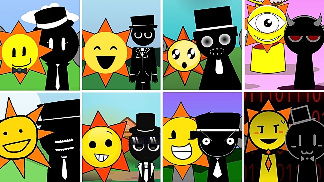 Incredibox - Sprunki but only MR.BLACK HAT and MR.SUN in ALL Different Mods.Episode 6