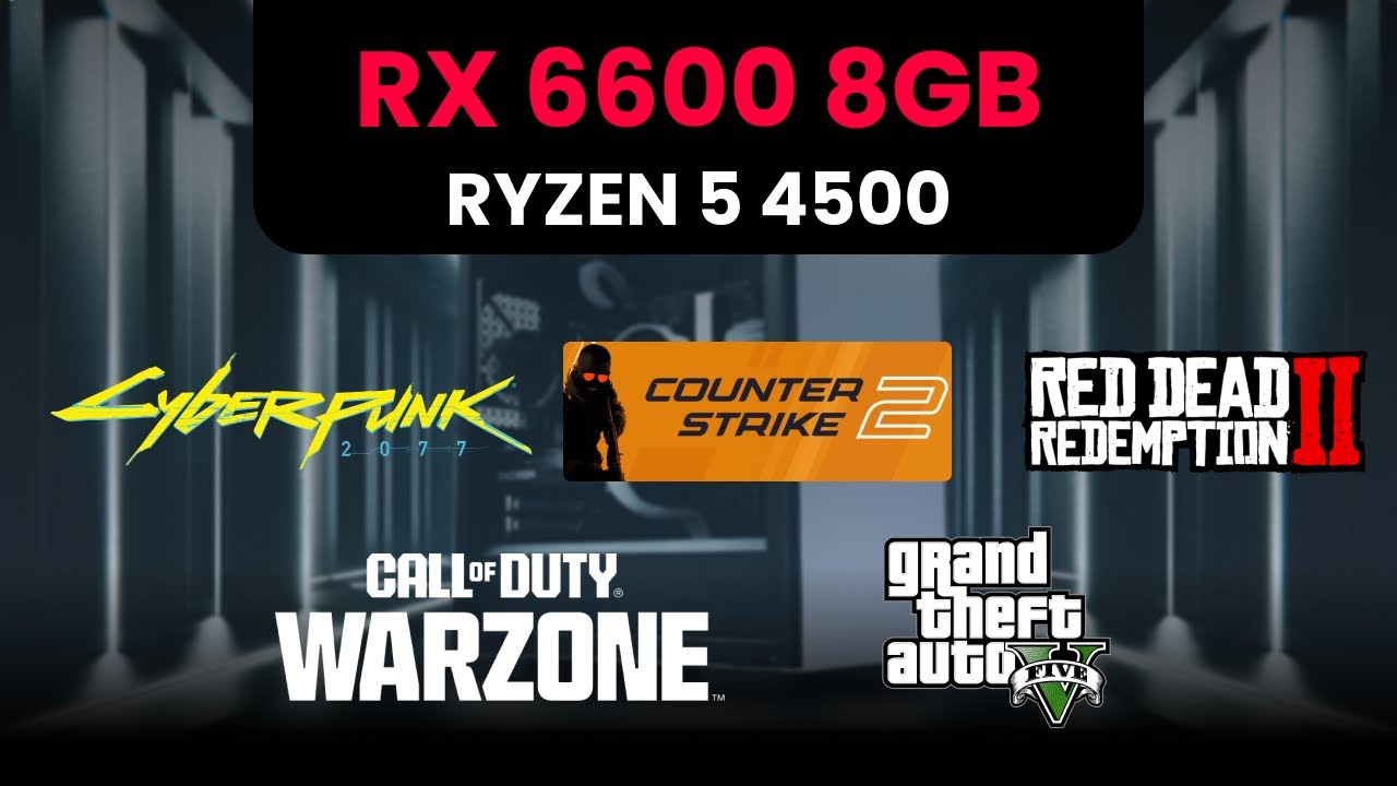 RX 6600, Ryzen 5 4500 | 5 Games benchmark