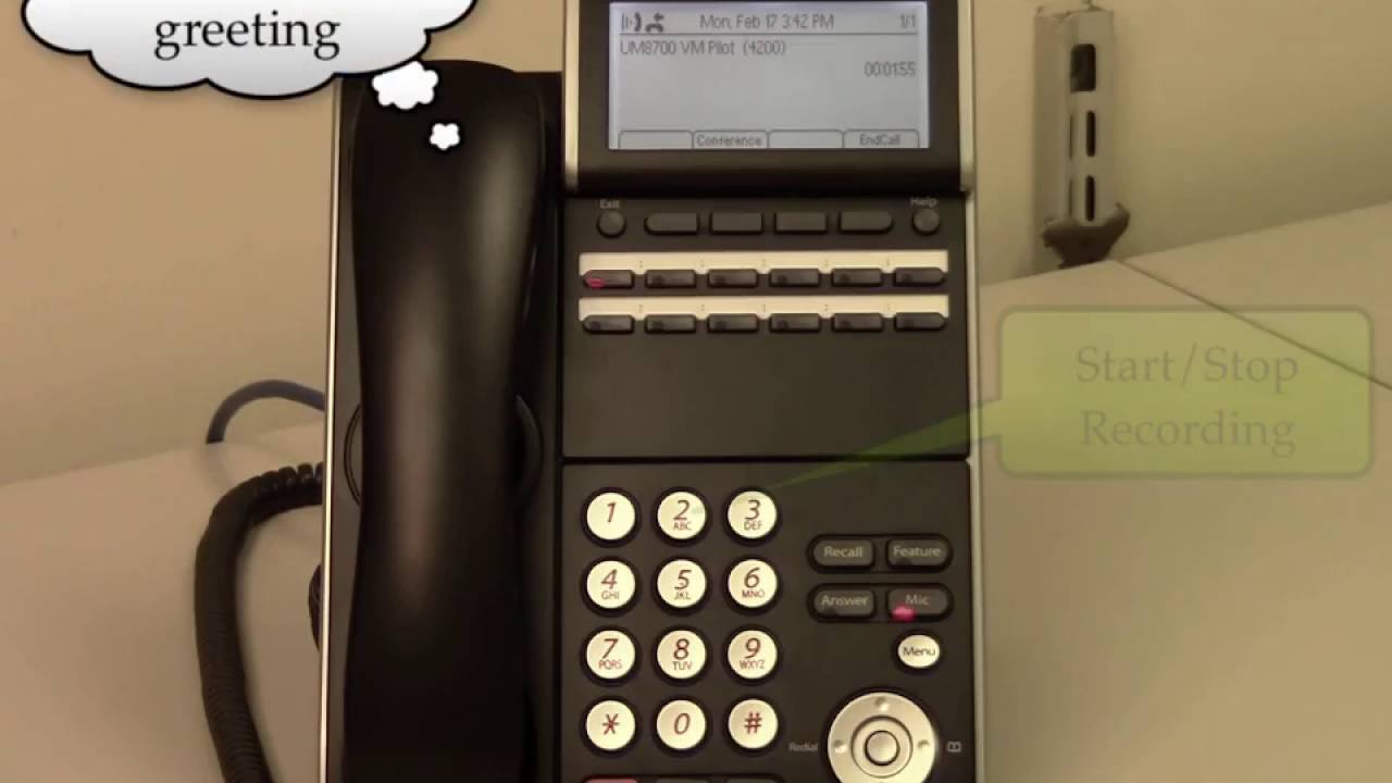 NEC VoIP Phones - Voicemail Setup