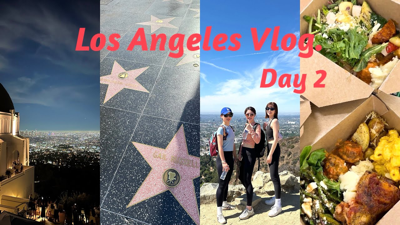 【ロサンゼルスvlog】ハイキングしてグリフィス天文台の夜景を見に行った日🌃 | 7泊9日のLA旅🌴✨ | DAY2 |