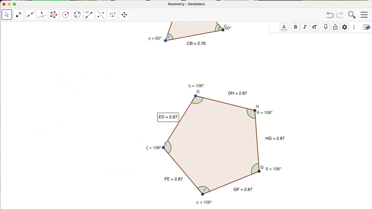 Drawing regular shapes with Geobegra