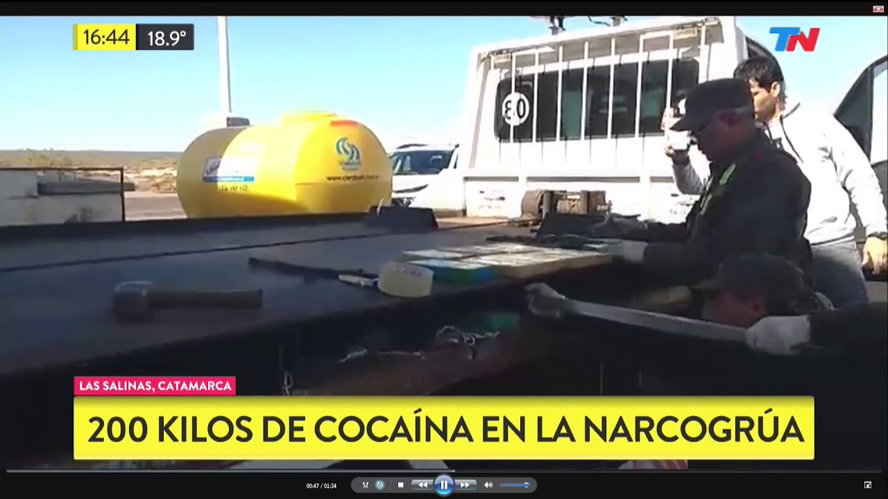 Narcogrúa: Secuestraron 260kg de droga de un camión remolque