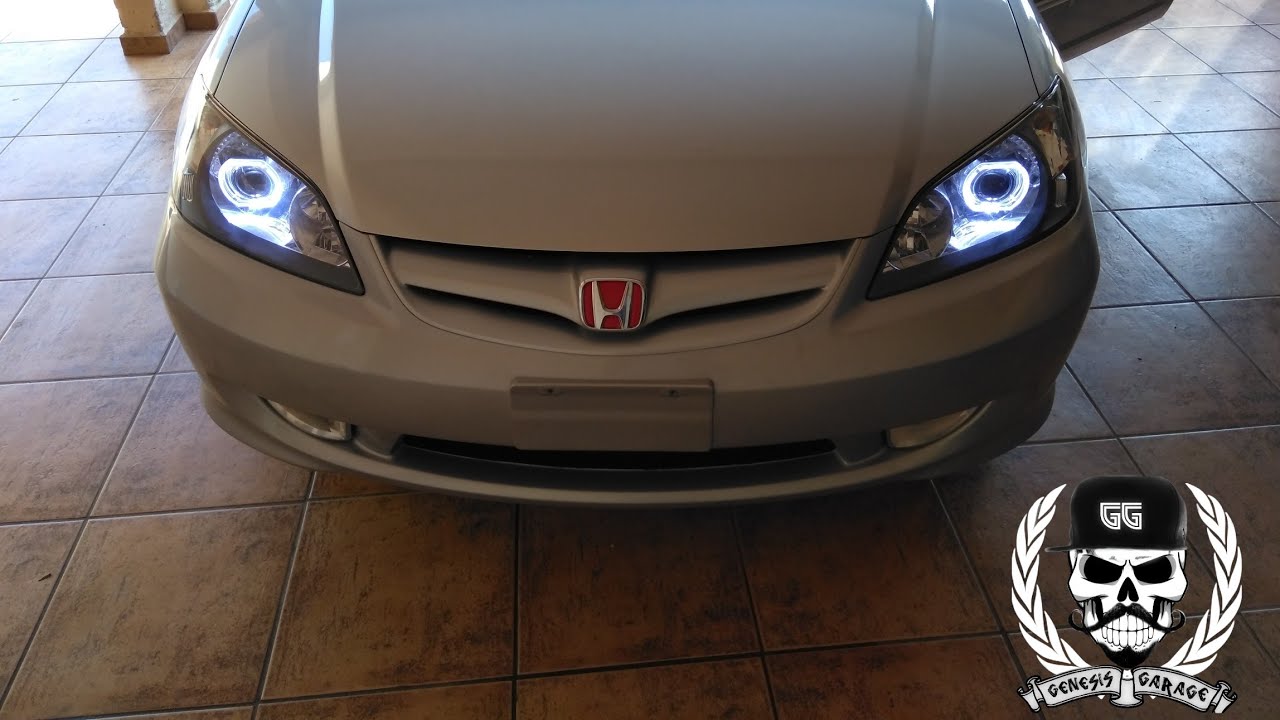 Farol Civic 2005 com projetores BMW 8.1