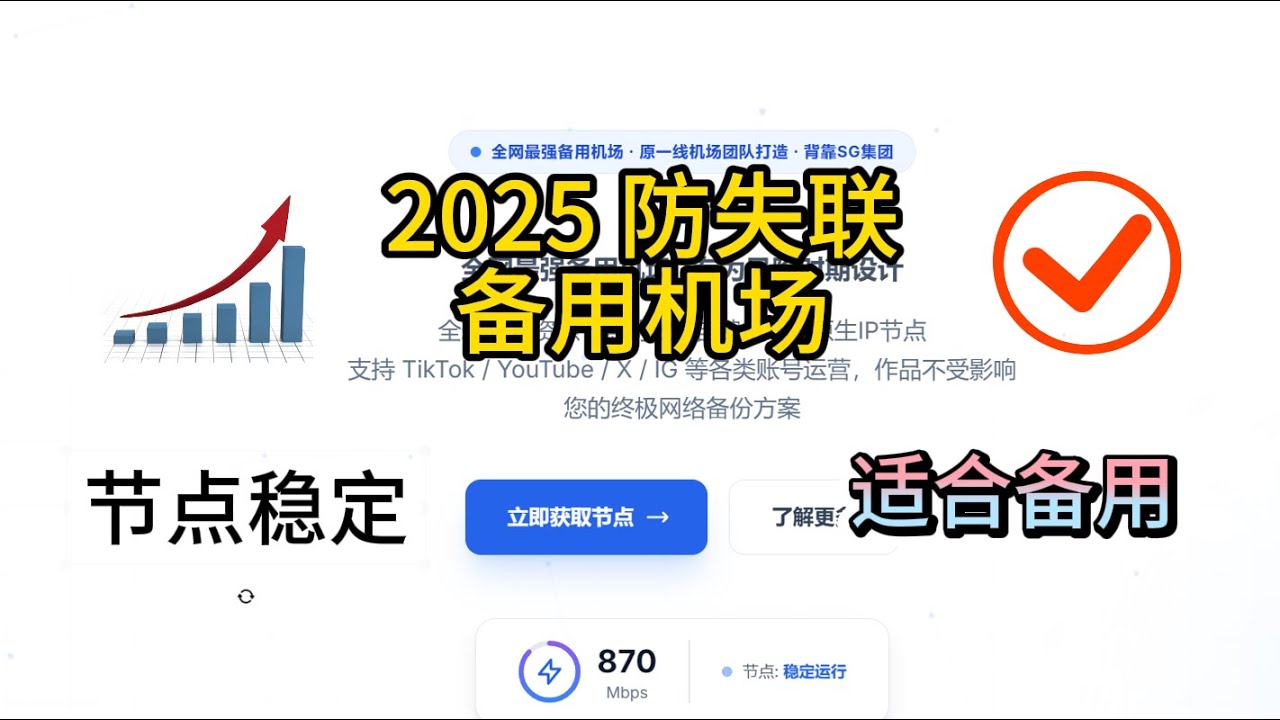 2026防失联备用 机场 节点稳定 小众机场，原生节点，支持主流协议Clash、Shadowsocks、ShadowsocksR、VMess、Trojan、Trojan-go、Hysteria