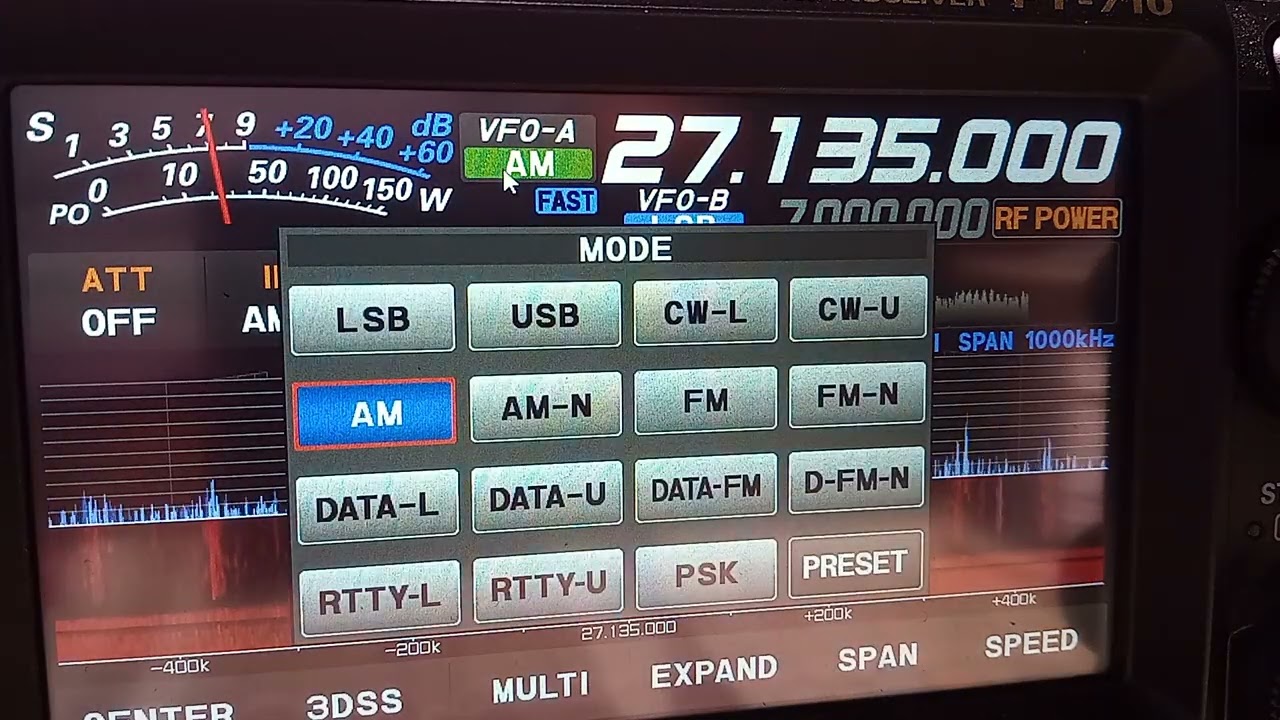 yaesu ft 710 marsmod 11 meters TX