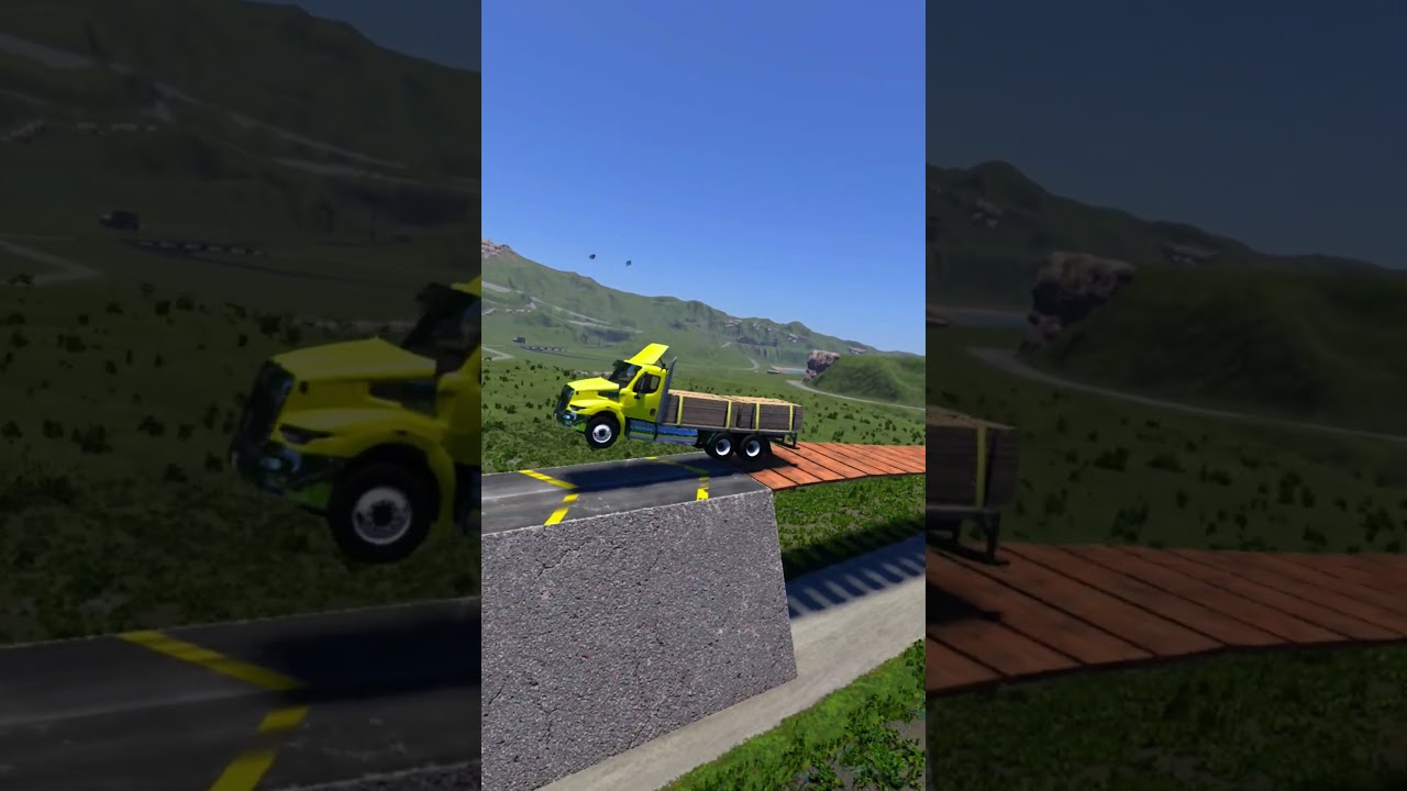 Heavy Trucks VS Big Potholes #23 #beamng #truck #shorts #beamngdrive #simulation