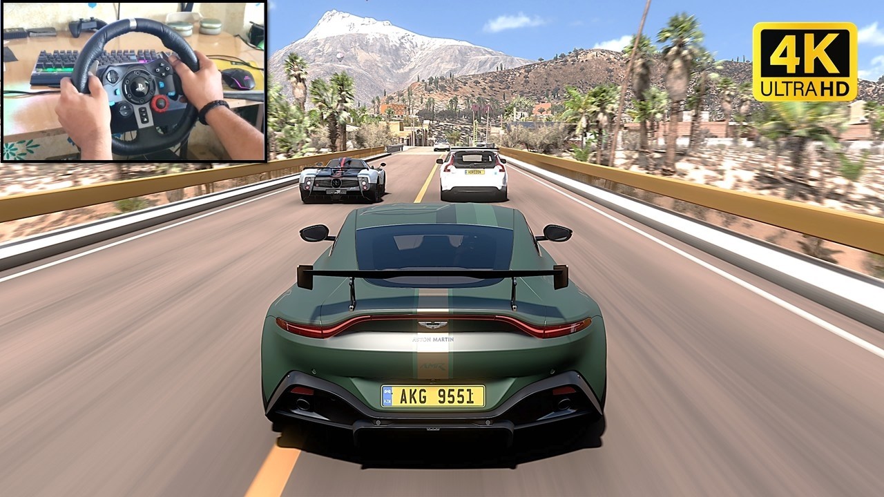 ASTON MARTIN VANTAGE vs SUPERCARS RACE | Steering Wheel Race | Forza Horizon 5 - Logitech G29