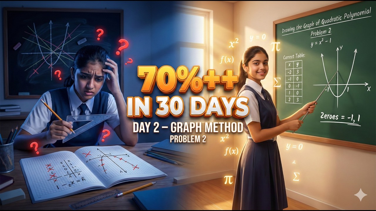 Graph Method to Find Zeroes 🔥 | Quadratic Polynomial | Problem 2 | Day 2