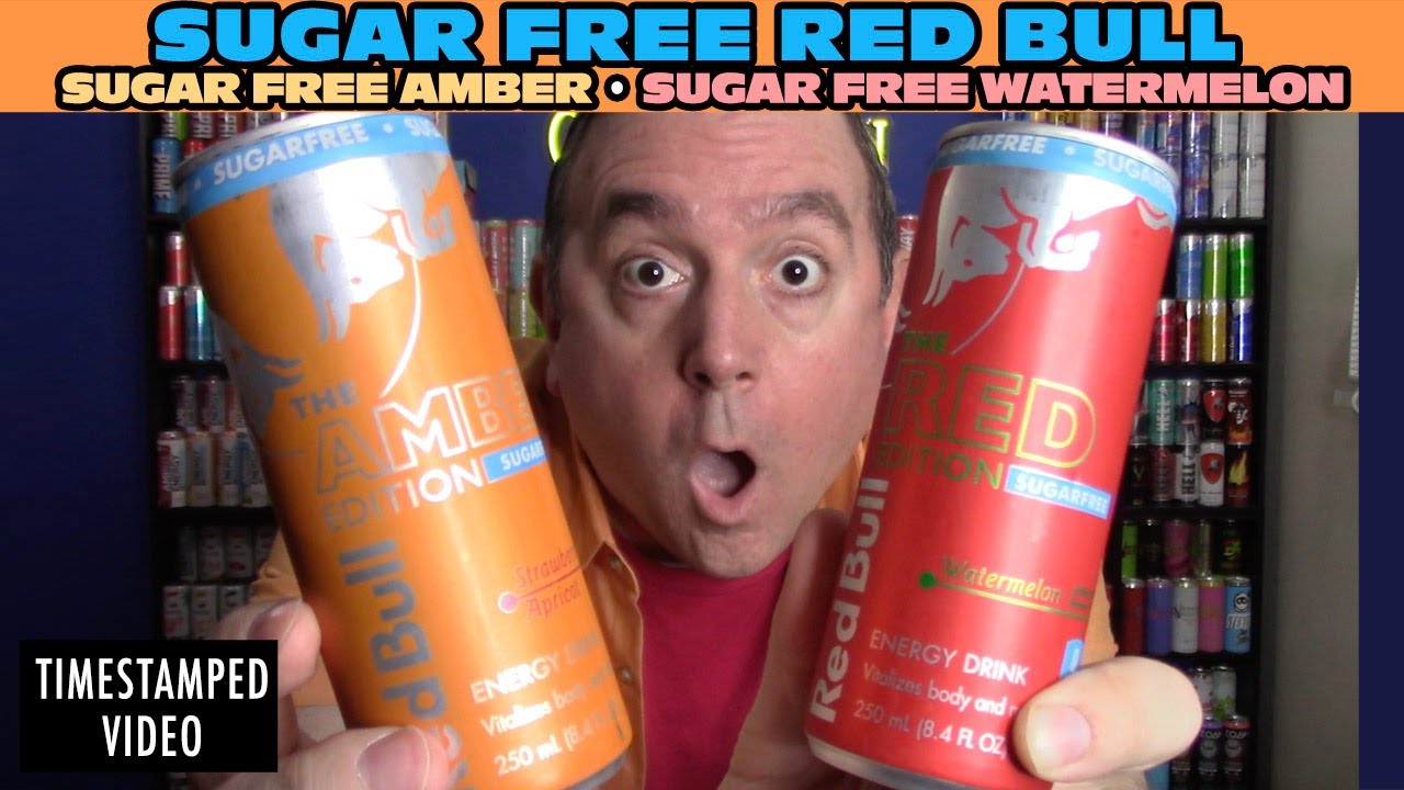 Flavored Sugar Free Red Bull?!?! | Red Bull Sugar Free Amber & Sugar Free Watermelon Review