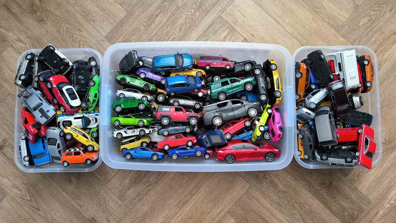 Big Box and 2 Smaller Boxes Filled With Huge Quantity of Scale Cars From Different Brands