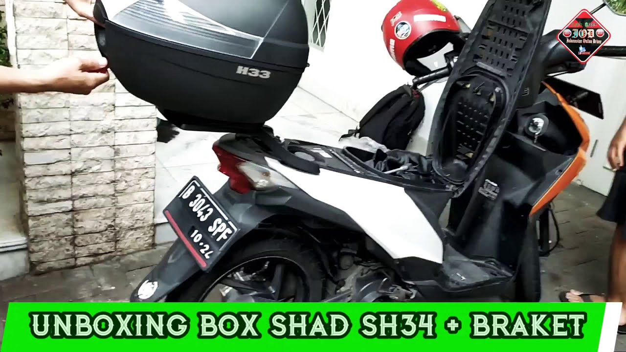 Unboxing Box SHAD SH33 plus Braket Fullset Langsung Pasang