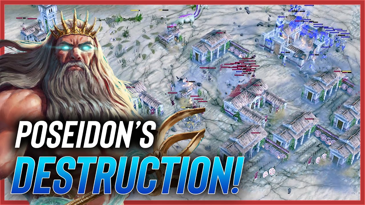 Poseidon leaves a TRAIL OF DESTRUCTION in Age of Mythology Retold!