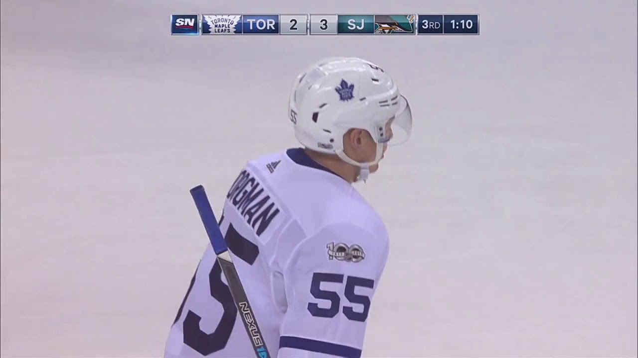 Andreas Borgman 1st NHL Goal! 10/30/17 (Toronto Maple Leafs vs San Jose Shark)
