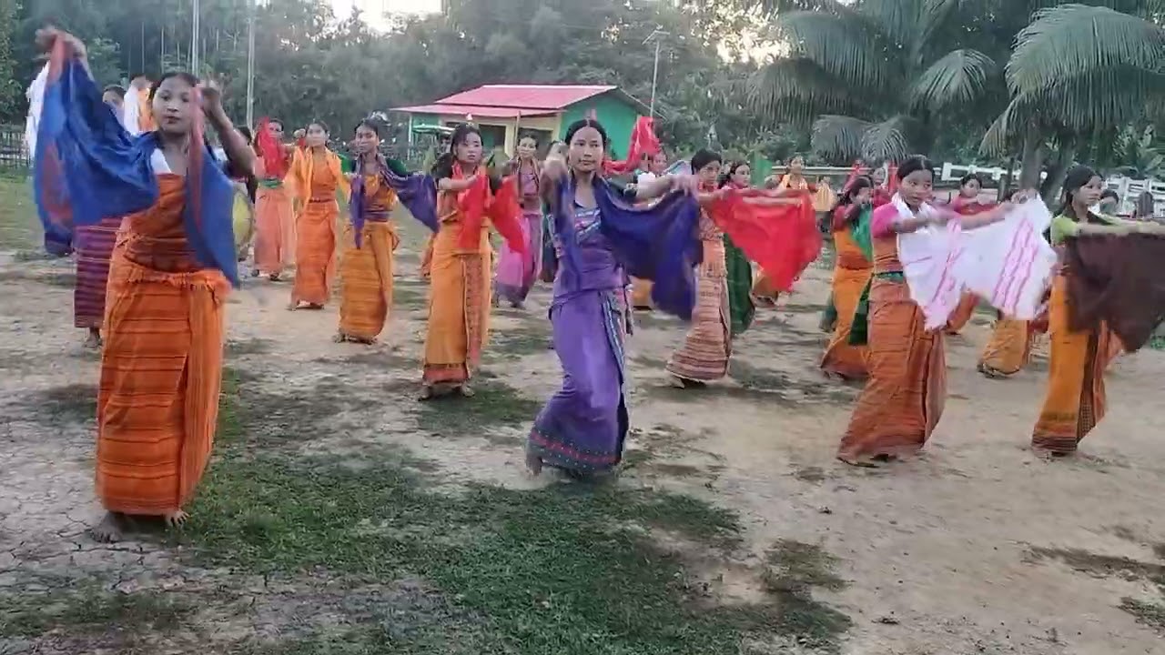 Bodo folk dance bagurumba practice at panjan Dwikhungri biyab ( part 3)