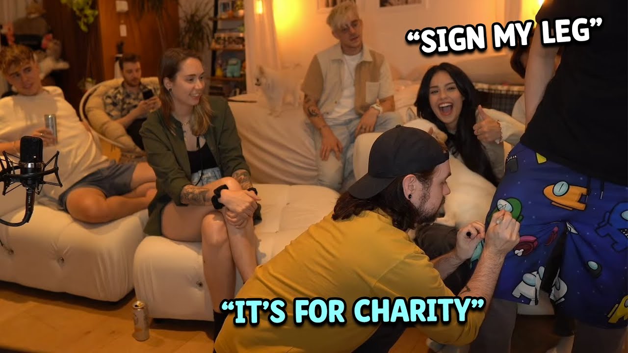 Jacksepticeye Signs Sykkuno's Among Us Swim Trunks for Charity