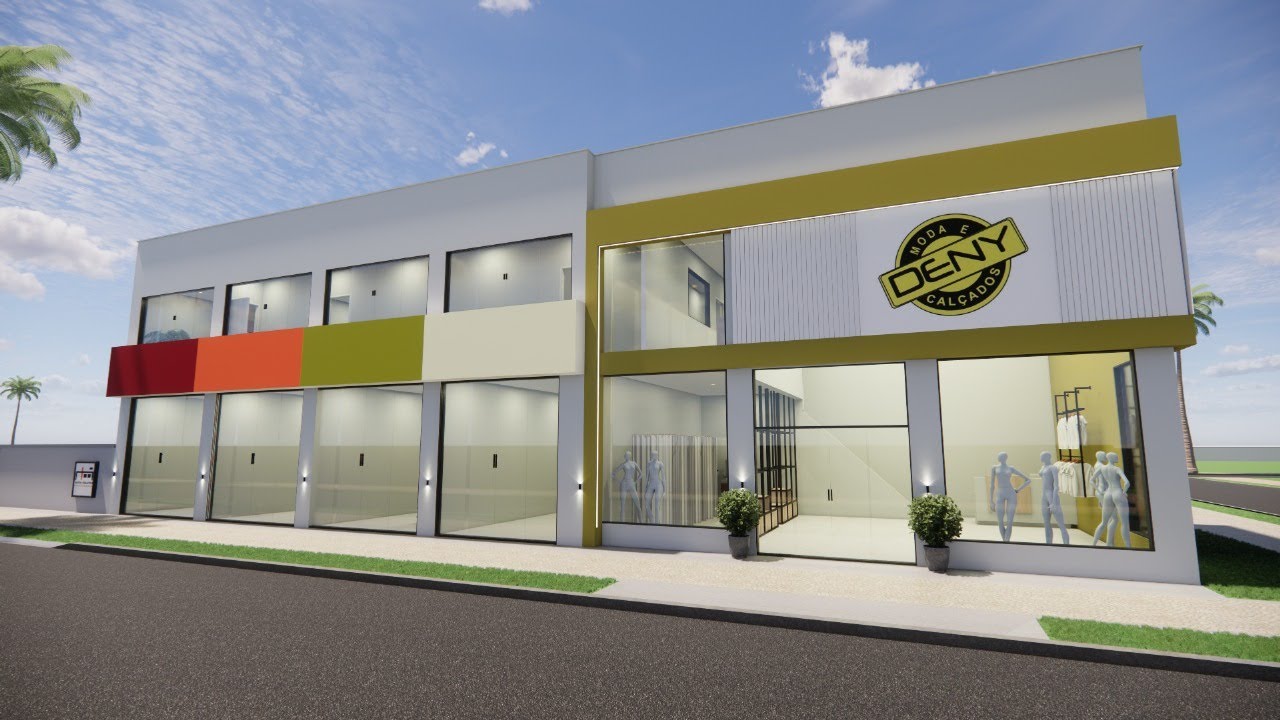 Projeto de Salas Comerciais em terreno 23x8 - Projeto 492