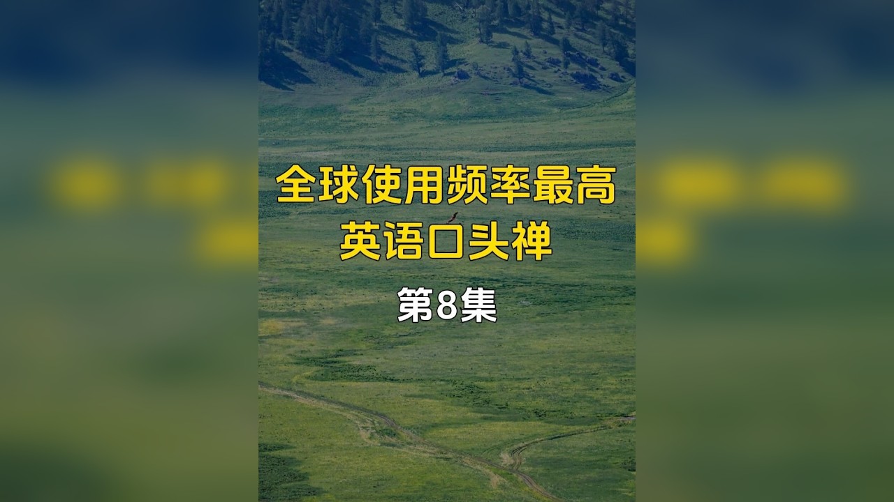 全球使用频率最高的英语口头禅
