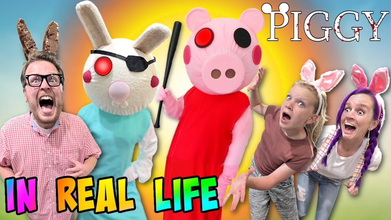 Roblox PIGGY In Real Life - EASTER EGG HUNT Escape Bunny Skin