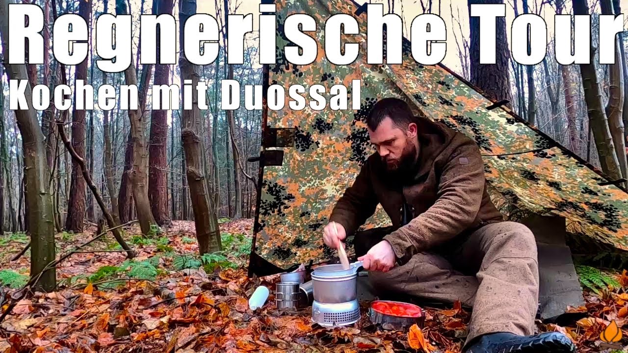 Regnerische Tour und Kochen mit Trangia Sturmkocher