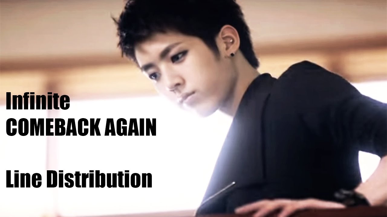 Infinite - Come Back Again Line Distribution (Color Coded)