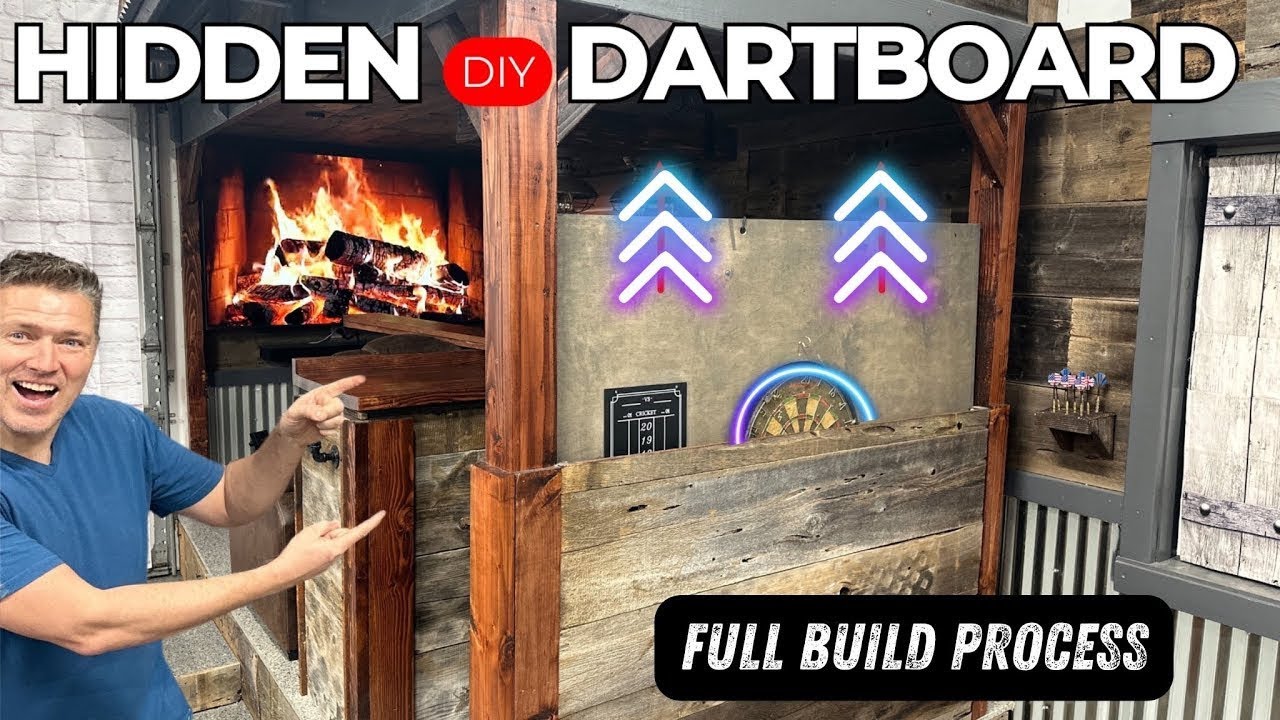 DIY Mancave Dart Board Setup Build | #HiddenFeatures