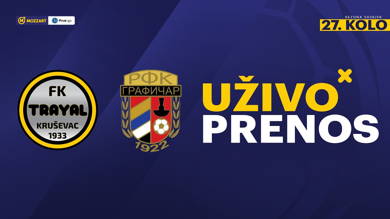Trayal - RFK Grafičar Mozzart Bet Prva liga Srbije 2025/26 27. Kolo