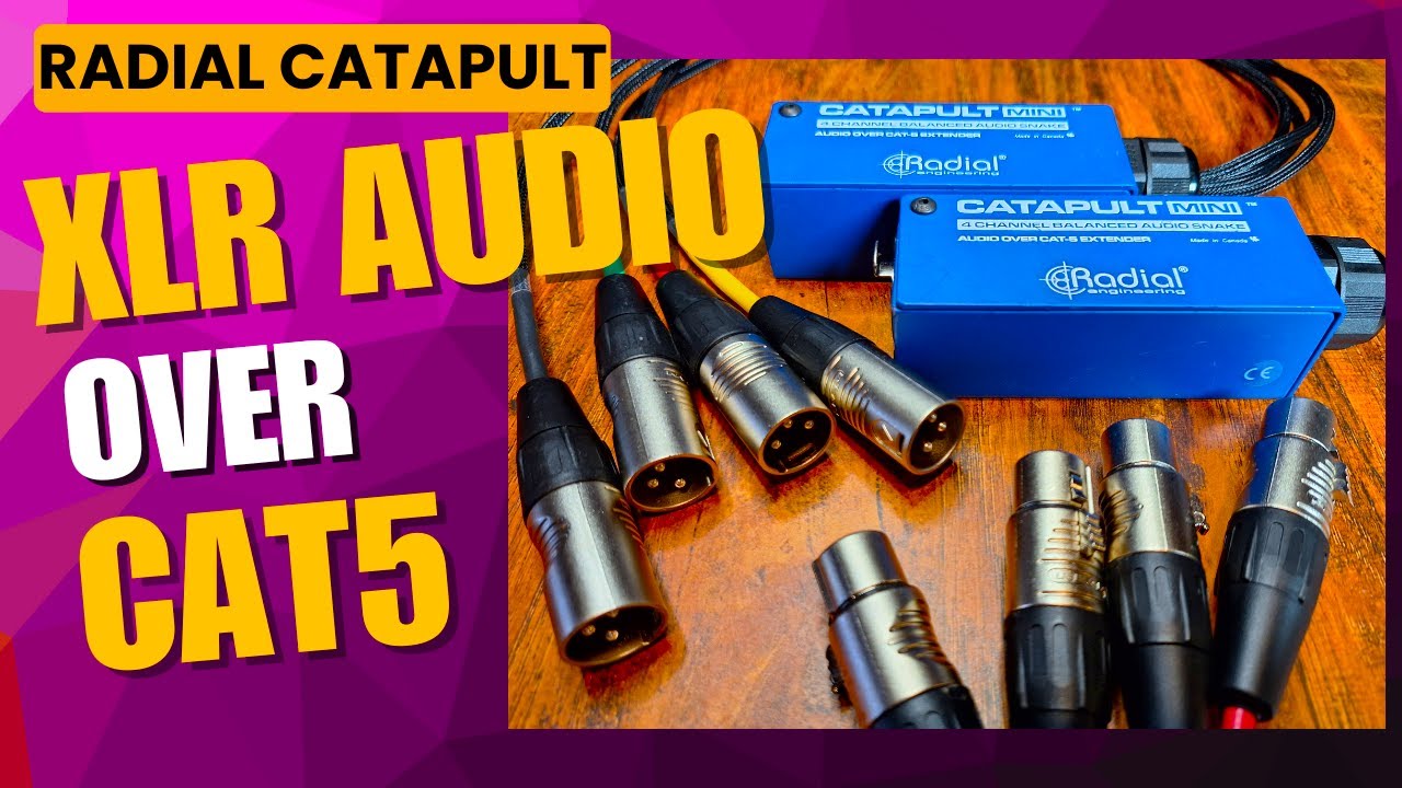 Radial Catapult Mini &ndash; 4-Channel Analog Audio Snake Over Cat 5 Cable - 4 ch XLR Over Ethernet Cable
